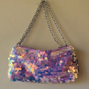 Claire's Purple Sequin Shoulder Bag